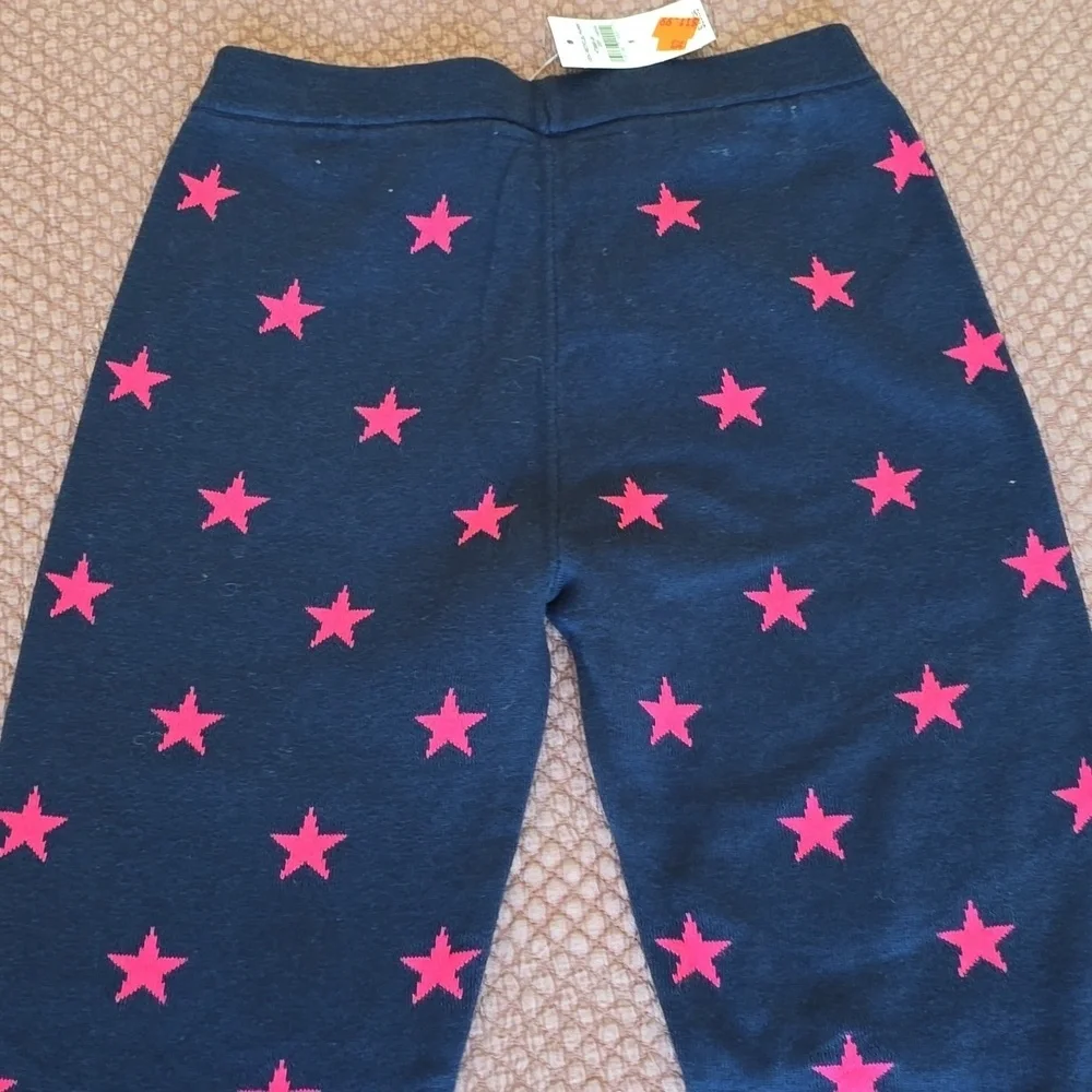 GAP Kids Dark Blue Leggings with Bright Pink Stars